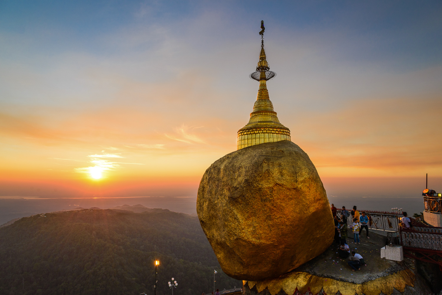 Gain spiritual inspiration from the gravity-defying Golden Rock in